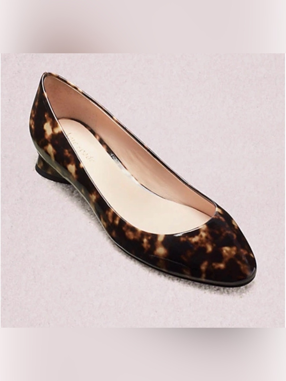 KATE SPADE Tortoise Print FALLYN Patent Leather   Flats Shoes size 9 GUC
